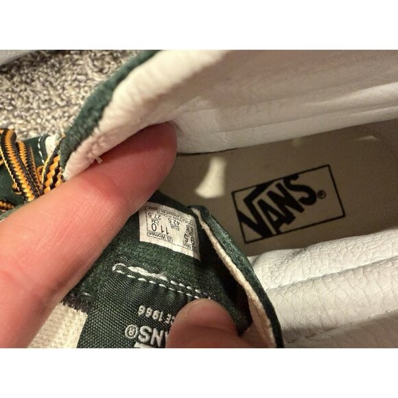 Vans Sk8-Hi Bolt Liquify Avocado Green White Canvas Suede shoes Size 9.5 EUC - Picture 6 of 6